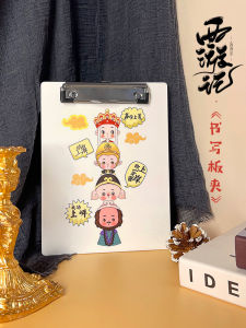 Thick Acrylic File Folder Customizable Sun Wukong Design Creative Business Storage Organizer A4 Size for Exam Preparation