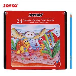 Vifo - Pensil Gambar Joyko Kaleng Tin Case Isi 12 24 Warna Original