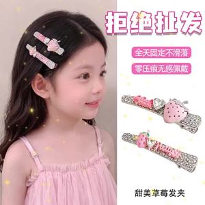 ENEN | Cute Strawberry Letter Rhinestone Braid Clamp for Flyaways