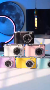 🔥【SG Ready Stock】🔥YMX 007 Flip Screen Digital Camera Kids Photographic Digital Camera 180° Flip Screen with 64GB SD Set