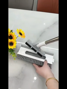 Rotating Floor Cleaning Brush 5in1 with V Shaped Gap Scrubber for Tiles Corners Kitchen Bathroom