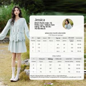 Bộ Trang Phục Hai Mảnh Mùa Xuân/hè Dành Cho Nữ MISHOW: Áo Kiểu Nữ Tính Dáng Chữ A Phối Chân Váy Thiết Kế Vintage Thêu Rỗng Dáng Rộng Màu Trơn