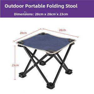 Foldable Outdoor Stool with Backrest