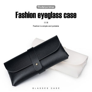 🔥Cozyrooms👍Button Closure Soft Leather Bag Eyeglasses Case Sunglasses Cover Portable Glasses Storage Box