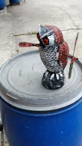 ฮูก นกฮูก ไล่นกพิราบ ไล่นกกระจอก ตามระเบียง ปีกขยับตามลมธรรมชาติ ทนแดด ฝน ฮูกไล่นก