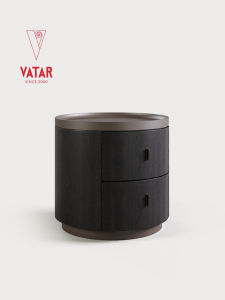 VATAR | Italian Minimalist Storage Nightstand Black