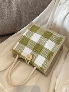 Fashionable Canvas Lunch Box Bag Womens Handbag Outdoors Single Shoulder Small Square Bag Korean Style Soft Bag for Youth