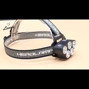 Headlamp Super Terang 5 LED Rechargeable USB Type C Motion Sensor