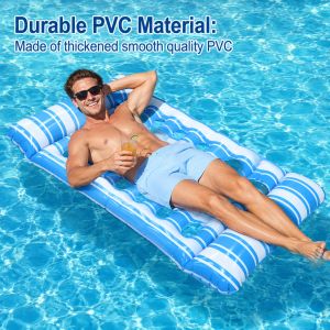 1pc Summer Foldable Water Hammock PVC Floating Bed/Chair Summer Water Toy for Pool & Beach Parties Adult Buoy Tanning Float
