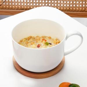 MUDIAN | Large Capacity Microwaveable Bone China Breakfast Cup