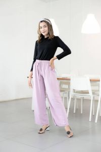 Kulot Wanita Bahan Cringcle Premium Tebal Celana Panjang Wanita Dewasa pnjng 95 cm - Lebar 70cm muat hingga BB 65 kg