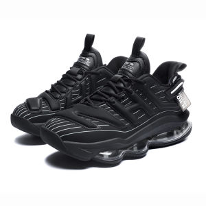 N·HOT | N·HOT Mens Casual Running Shoes Leather Surface Fall Season Sport Shoes Anti-slip Wear-resistant Fashionable Thick Bottom