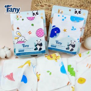 Hộp 10 Khăn IN HÌNH cho bé sơ sinh khăn xô sợi tre chất mềm mịn- Khăn Sữa Cho Bé dòng cao cấp_Fany