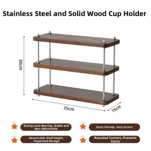 Cup Storage Coffee Display Organizer Rack
