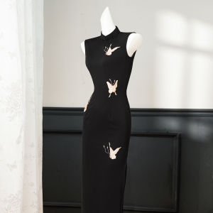 Black High-End Traditional Chinese Little Black Dress Dress