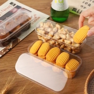 50Pcs Mini Loaf Deli Dessert Container for Desserts Cups Cake Box -300ML