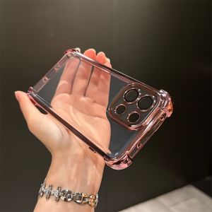 New Electroplated Four Corner Airbag Soft Shell for OnePlus 15 Full Cover Anti-Fall Protective Case Men Women Couple Style