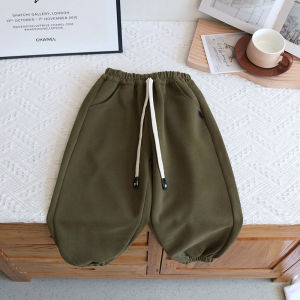 Kids Sports Pants Autumn New Style Loose Fit Casual Trousers for Boys And Girls Cotton Elastic Waistband Spring Fall