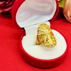 แหวนงานดิบทองเหลือง ฉลุลาย งานดิบไม่ได้ชุบ ทองเหลืองโบราณ ใส่ได้ทุกโอกาส รูปถ่ายจากสินค้าจริง พร้อมส่ง