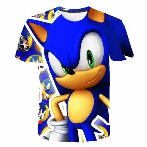 Bandai | Boys 3D Printing Clothes New Cartoon T shirt Kids Clothing Boys Girls Cartoon Game Boy Summer Children T-shirt Tops