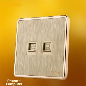 OME | Champagne Gold Drawn Single Switch Panel