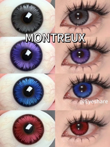 Eyeshare Color Contact Lenses Blue 14.5MM 1Pair Cosplay Contact Lens Red Pink Brown Gray