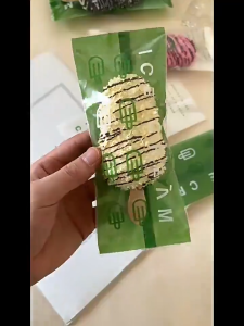 100pcs(8x19 CM)Ice Cream Pastry Plastic Bag Seal Graham Bar Heat Seal Wrapper Gift Pastry Packaging