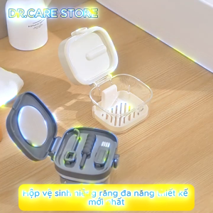 HÀNG CHẤT LƯỢNG CAO ] HỘP ĐỰNG NIÊNG RĂNG HÀM DUY TRÌ  INVISALIGN RĂNG GIẢ RĂNG NIỀNG TẶNG KÈM BỘ 3 DỤNG CỤ