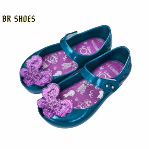 Melissa Official Store mini shoes Butterfly decorative childrens shoes ballet Kids Shoes  princess shoes girls toddler shoes