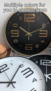 12in minimalist wall clock home decor silent wallclock for living room office