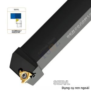 Dụng Cụ Tiện Ren Ngoài TUOZ Dao Tiện CNC Cán Dao Tiện SER1010H11 SER1616H16 SER2020K16 SER2020K22 2525M22 HRC42-48 40Cr-42CrMo