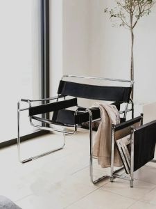 Stainless Steel Wassily Chair Minimalist Modern Style Adult Solo Sofa Chair for Photography Ins Popular Light Luxury Antique Design