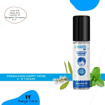 Kids Cessa Biru Happy Nose Melegakan Pernafasan Cough Flu Batuk Pilek Essential Oil