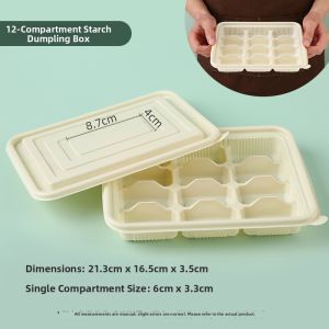 Degradable Starch-based Thickened Covered Dumpling Container