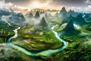 Jigsaw Puzzle 500/1000/1200/2000PCS Landscape Scenery Art Brain Teaser Puzzle Calming Hobby Gift
