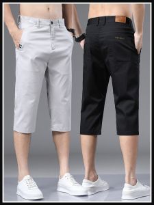 Summer Thin Men Casual Shorts Capri Pants Loose Trendy Pure Cotton Sports Pants Mens Clothing Pirate Shorts Breeches