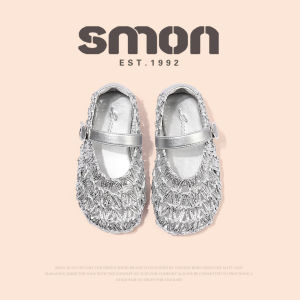 SOUMON | Spring Summer New Perforated Mary Jane Princess Woven Shoes