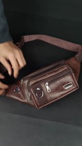 TAS PRIA Waistbag Kulit PU Polo Amstar Tas Pinggang & Selempang Bahu RDP