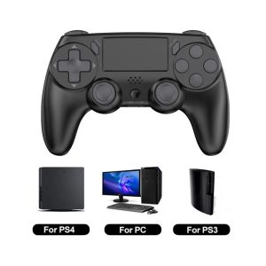 GAMINJA Wireless Gamepad with Six Axis Gyros Dual Vibration Game Controller For PS4 PS3 Game Console Windows 7 8 10 PC Joystick