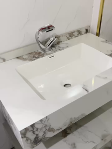 Bàn Đá 2 Tầng  Nhà Tắm Tràn Viền Vô Cực Kèm Chậu Âm Bàn Chống Xước Mẫu Mới Nhất Hot Nhất Hiện Nay - Hàng Nhập Khẩu Bảo Hành 10 Năm