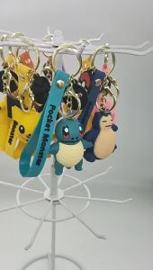 Pikachu Keychain Cartoon Cute Anime Figure Keychain Pokemon Doll Backpack Pendant Car Keychain Kids Toy Party Gift