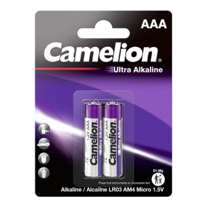 Pin Tiểu AAA Ultra Alkaline Camelion (3A Nhỏ) Dùng Cho Remote Điều Khiển Vỉ 2 Viên 1.5V