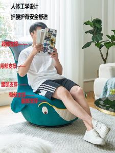 Casual Rotate Shark Couch Internet Celebrity Living Room Cute Fabric Sofa Human Kennel Single Bean Bag Sofa