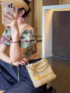 Casual Large Capacity Beach Vacation Style Tote Bag 2024 New Raffia Straw Bag Leisure Shoulder Bag for Men And Women