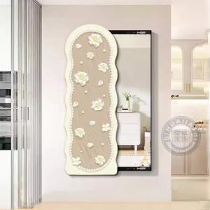 Wall Mirror Full Length Mirror With Storage Full Body Mirror Wall Mount Mirror With Rack Wall Mirror Full Length Covering and Hiding Entrance Painting Functions 镜子全身