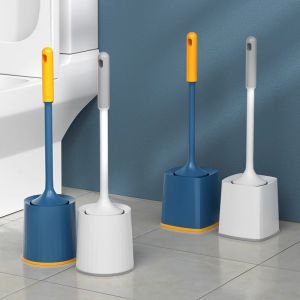Long Handle Toilet Brush Wall Mounted No Dead Angle Household Bathroom Toilet Cleaner Set No Drilling Needed Durability