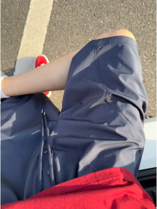 Quần Short Thể Thao Ice Silk Mỏng Nhanh Khô Mùa Hè Cho Nam Quần Áo Mềm Mại Kiểu Mỹ Chống Gió Quần Áo Trẻ Trung