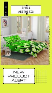 Sprei Katun Motif Yellow Bear Aesthetic Anti Geser King