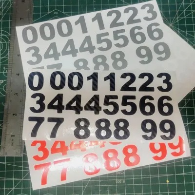 Number Decal Sticker Set (1 inch each number) Waterproof