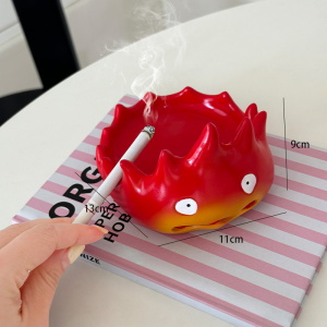 Cartoon Cute Little Flame Casifa Ashtray Home Desktop Ornament Ornament Creative Anti Fly Ash Ashtray Decoration